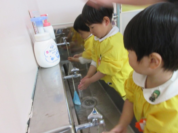 年少さん初めての登園です！